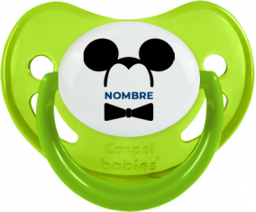 Disney Mickey Black Ears Black Bow corbata con nombre: Chupete Fisiológica