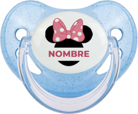 Disney Minnie Orejas Negras Nudo rosa con nombre: Chupete fisiológica