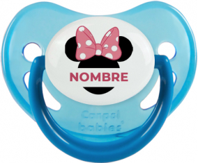 Disney Minnie Orejas Negras Nudo rosa con nombre: Chupete fisiológica