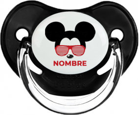 Disney Mickey Black Ears bisel rojo con nombre: Chupete Fisiológico