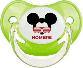 Disney Mickey Black Ears bisel rojo con nombre: Chupete Fisiológico