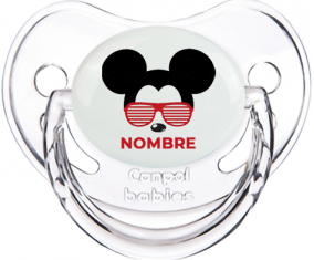 Disney Mickey Black Ears bisel rojo con nombre: Chupete Fisiológico