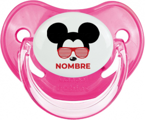 Disney Mickey Black Ears bisel rojo con nombre: Chupete Fisiológico