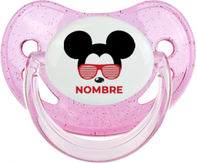 Disney Mickey Black Ears bisel rojo con nombre: Chupete Fisiológico