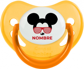 Disney Mickey Black Ears bisel rojo con nombre: Chupete Fisiológico