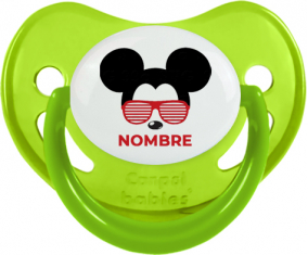 Disney Mickey Black Ears bisel rojo con nombre: Chupete Fisiológico