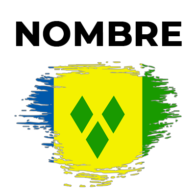 Bandera de San Vicente y las Granadinas con un diseño artístico, ideal para artículos para bebé en chupete-bebe.com.
