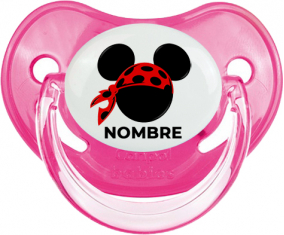 Disney Mickey rojo pirata bufanda lunares negros con nombre: Chupete fisiológica