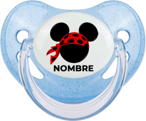 Disney Mickey rojo pirata bufanda lunares negros con nombre: Chupete fisiológica