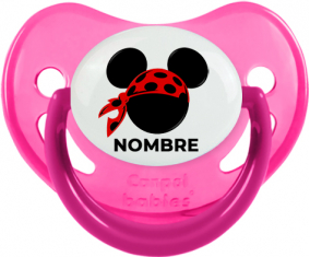 Disney Mickey rojo pirata bufanda lunares negros con nombre: Chupete fisiológica