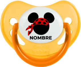 Disney Mickey rojo pirata bufanda lunares negros con nombre: Chupete fisiológica