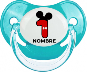 Disney Mickey Número 1 con nombre: Chupete Fisiológica personnalisée