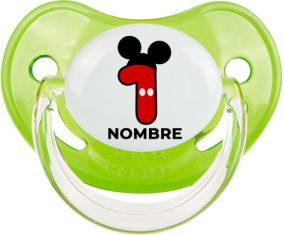 Disney Mickey Número 1 con nombre: Chupete Fisiológica