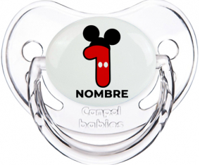 Disney Mickey Número 1 con nombre: Chupete Fisiológica