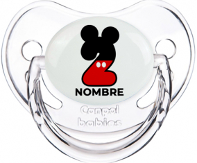 Disney Mickey Número 2 con nombre: Chupete Fisiológico