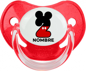 Disney Mickey Número 2 con nombre: Chupete Fisiológico