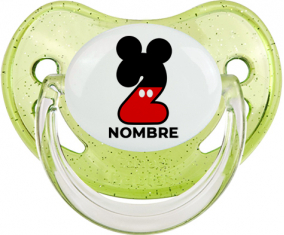 Disney Mickey Número 2 con nombre: Chupete Fisiológico