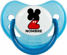 Disney Mickey Número 2 con nombre: Chupete Fisiológico