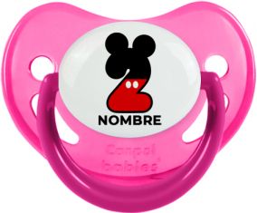 Disney Mickey Número 2 con nombre: Chupete Fisiológico