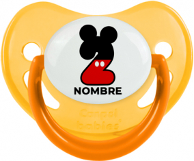 Disney Mickey Número 2 con nombre: Chupete Fisiológico