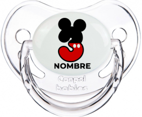 Disney Mickey Número 3 con nombre: Chupete Fisiológica
