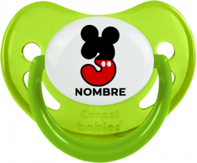 Disney Mickey Número 3 con nombre: Chupete Fisiológica