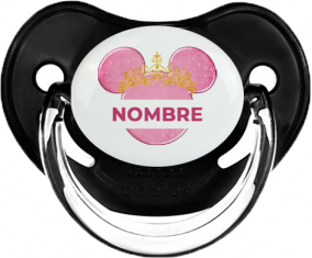 Disney Minnie calabacín dorado rosa con nombre: Chupete fisiológica