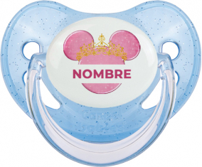 Disney Minnie calabacín dorado rosa con nombre: Chupete fisiológica
