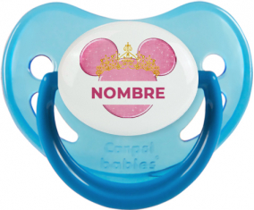 Disney Minnie calabacín dorado rosa con nombre: Chupete fisiológica