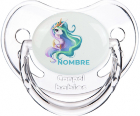 My Little Pony Princess Celestia diseño-2 con nombre: Chupete fisiológica
