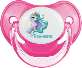 My Little Pony Princess Celestia diseño-2 con nombre: Chupete fisiológica