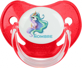 My Little Pony Princess Celestia diseño-2 con nombre: Chupete fisiológica