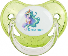 My Little Pony Princess Celestia diseño-2 con nombre: Chupete fisiológica