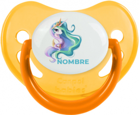 My Little Pony Princess Celestia diseño-2 con nombre: Chupete fisiológica