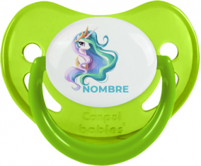 My Little Pony Princess Celestia diseño-2 con nombre: Chupete fisiológica