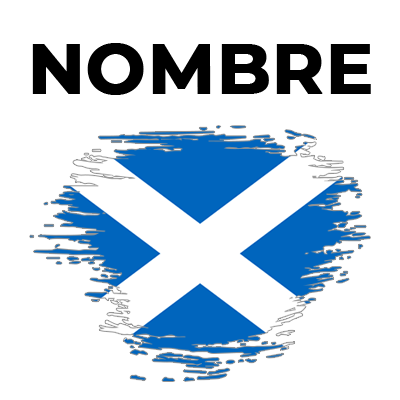 Bandera del efecto pincel de Escocia, ideal para personalizar artículos para bebé en chupete-bebe.com.