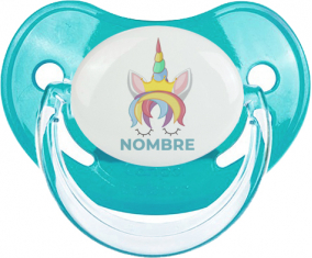 Diseño de unicornio-1 con nombre: Chupete fisiológica personnalisée