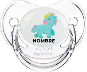 Diseño de unicornio-3 con nombre: Chupete fisiológica