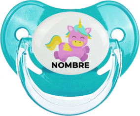 Diseño de unicornio-4 con nombre: Chupete fisiológica personnalisée