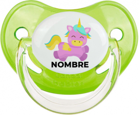 Diseño de unicornio-4 con nombre: Chupete fisiológica