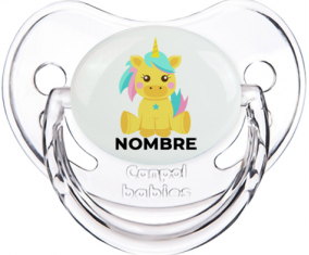 Diseño de unicornio-5 con nombre: Chupete fisiológica
