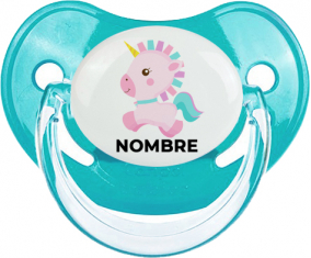 Diseño de unicornio-6 con nombre: Chupete fisiológica personnalisée