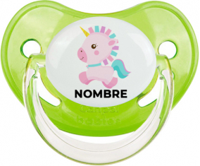 Diseño de unicornio-6 con nombre: Chupete fisiológica