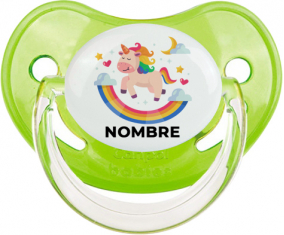Unicornio arco iris con nombre: Chupete fisiológica