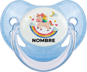Unicornio arco iris con nombre: Chupete fisiológica