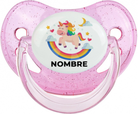 Unicornio arco iris con nombre: Chupete fisiológica
