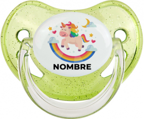 Unicornio arco iris con nombre: Chupete fisiológica