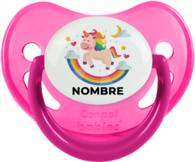Unicornio arco iris con nombre: Chupete fisiológica