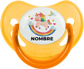 Unicornio arco iris con nombre: Chupete fisiológica