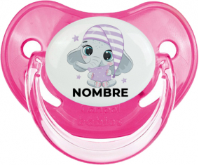 Bebé dulce elefante nocturno con nombre: Chupete fisiológica
